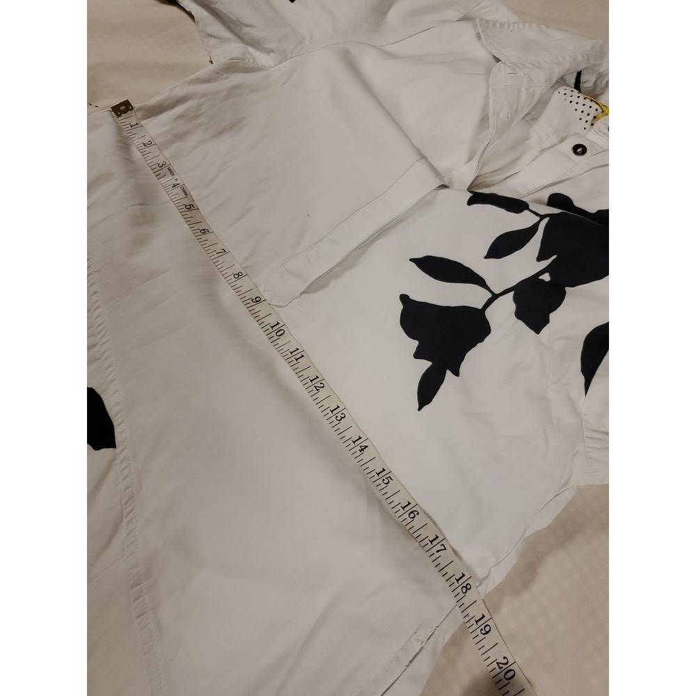 Anthropologie J.Faulkner Maeve Black  White Shirt Dress Oversize XS Artistic - Picture 15 of 15
